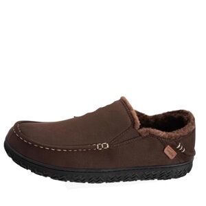 New LONGBAY Men's 11 Coffee Brown Moccasin Slippers Indoor Outdoor